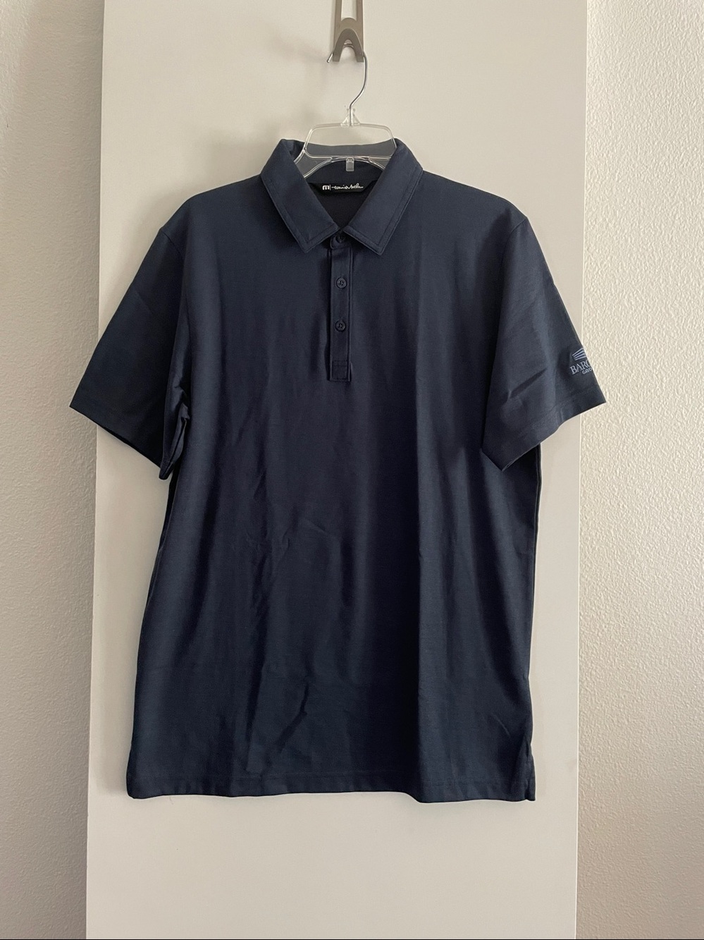 Travis Mathew Performance Short Sleeve Polo Knit Golf Shirt Navy NWOT